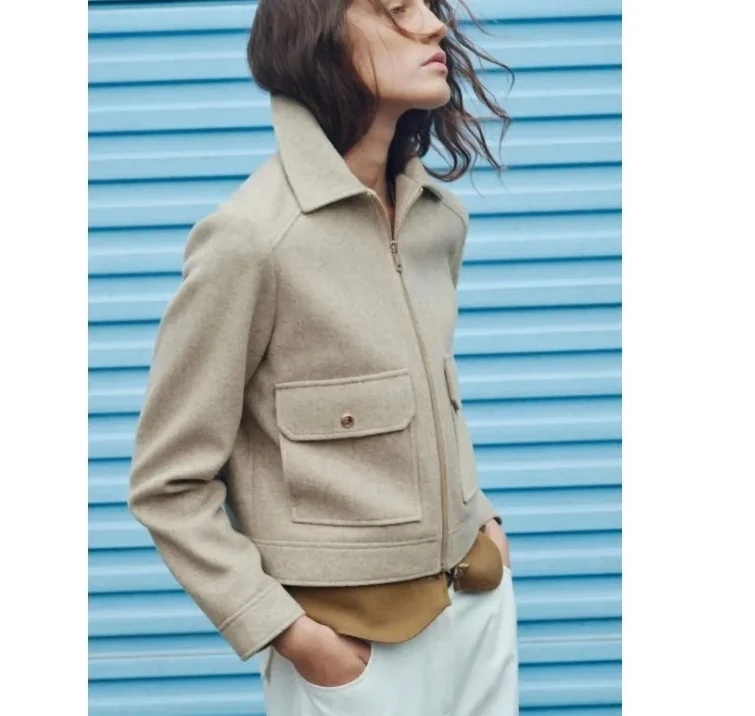 

Leisure Slim Women's Zipper Jacket Coat New Winter Long Sleeve Pocket Outerwear Coat