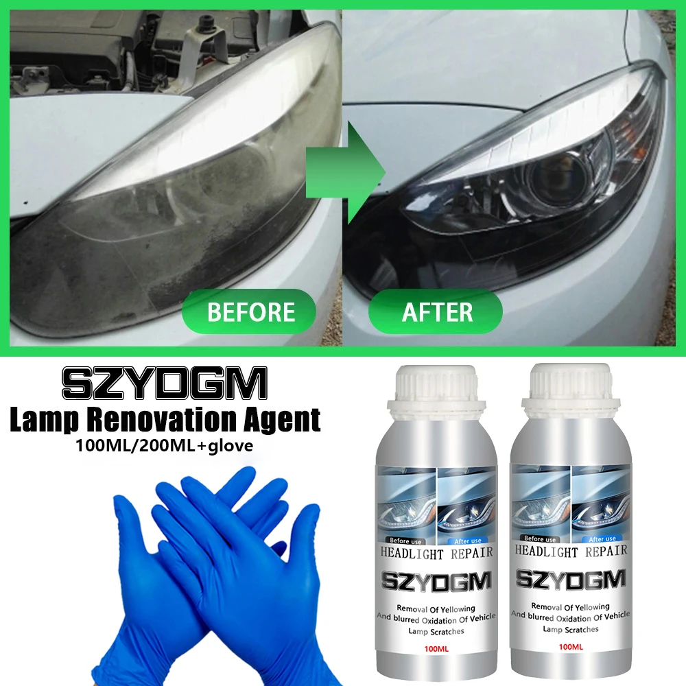 100ML Headlights Liquid Polymer Accessories For Vehicles Car Headlights Polishing Polymer To Restore Headlights