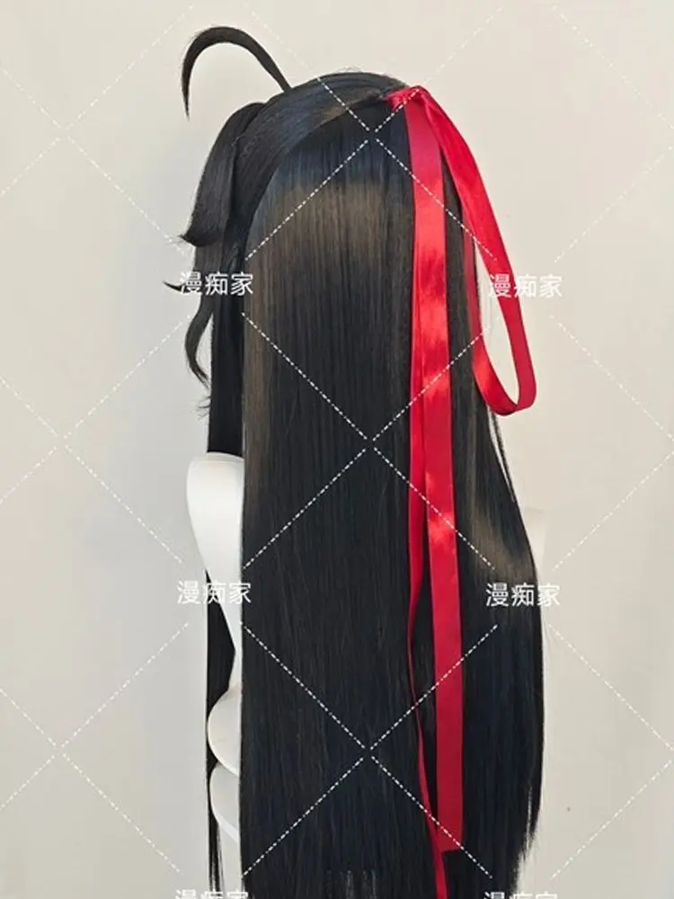 Peruca estilo wei wuxian mo dao zu shi grandmaster do cultivo demoníaco mdzs lan wangji preto personalizado perucas de penteado longo