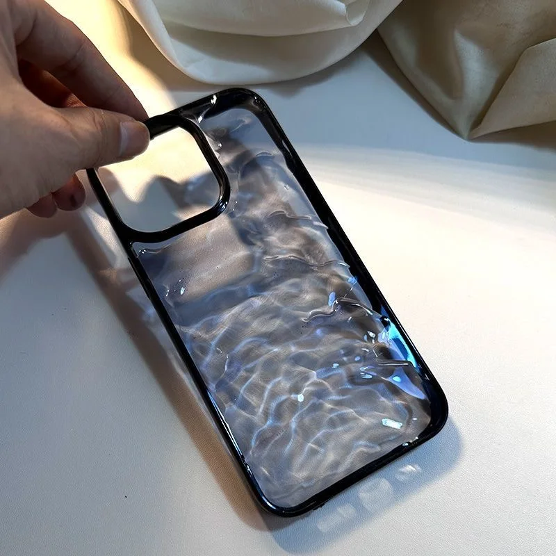 Luxury 3D Water Waves Clear Soft Case protection for iPhone 17 16 15 13 12 11 14 Pro Max 14 Plus X XR XS MAX 17Air Cover