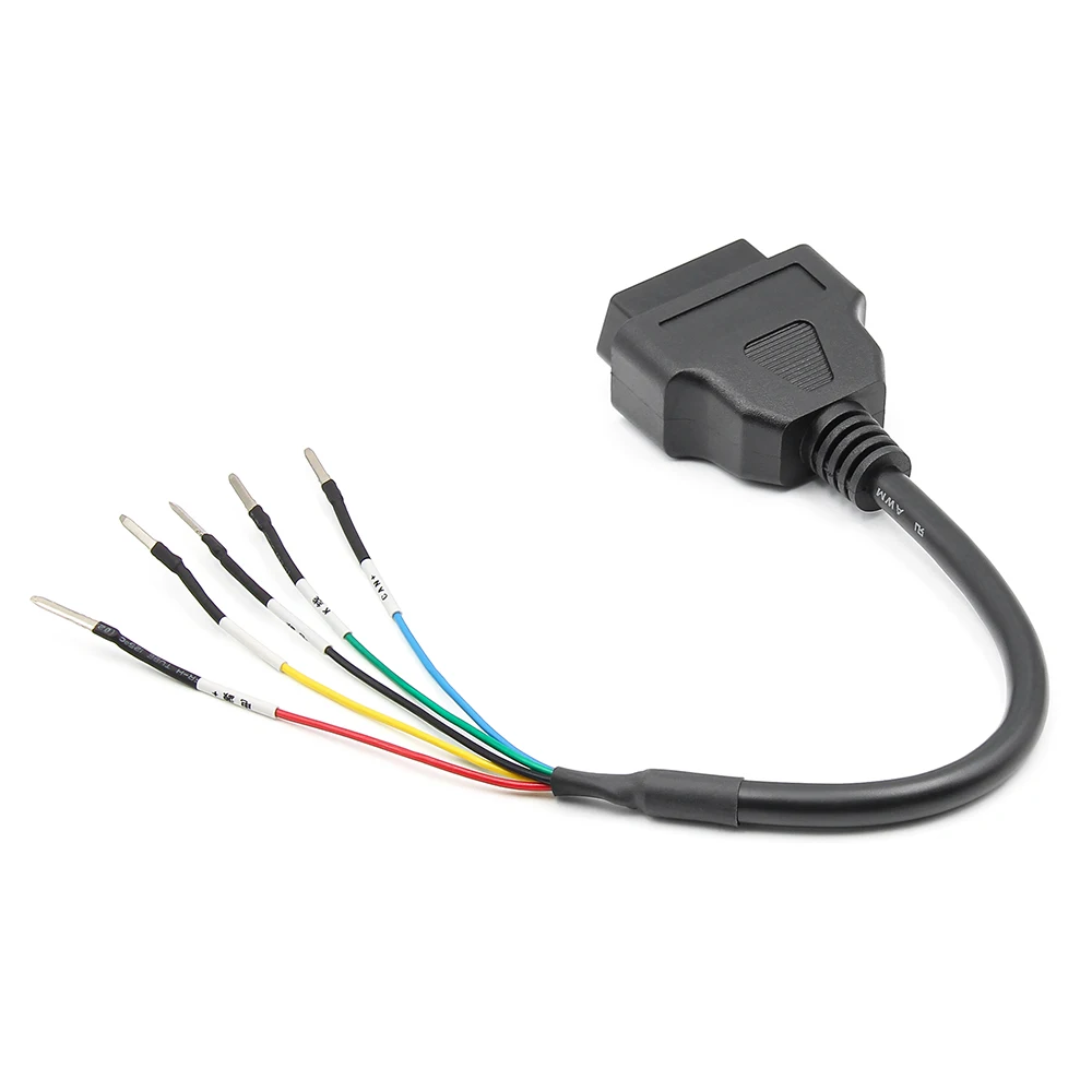 16pin Jumper Tester Connector OBD2 Male 5Pin Adapter Connection To Female 16 Pin Can K Line DIY Car Truck Extension Cable Tool