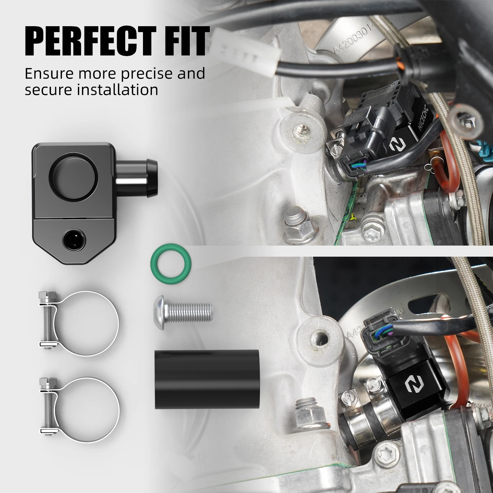 NICECNC 2024-2026 KTM EXC 300 SX 125 XCW 300 XC 300、Husqvarna TE300、GasGas EC300 TBI用 クランクケース圧力センサーブラケット