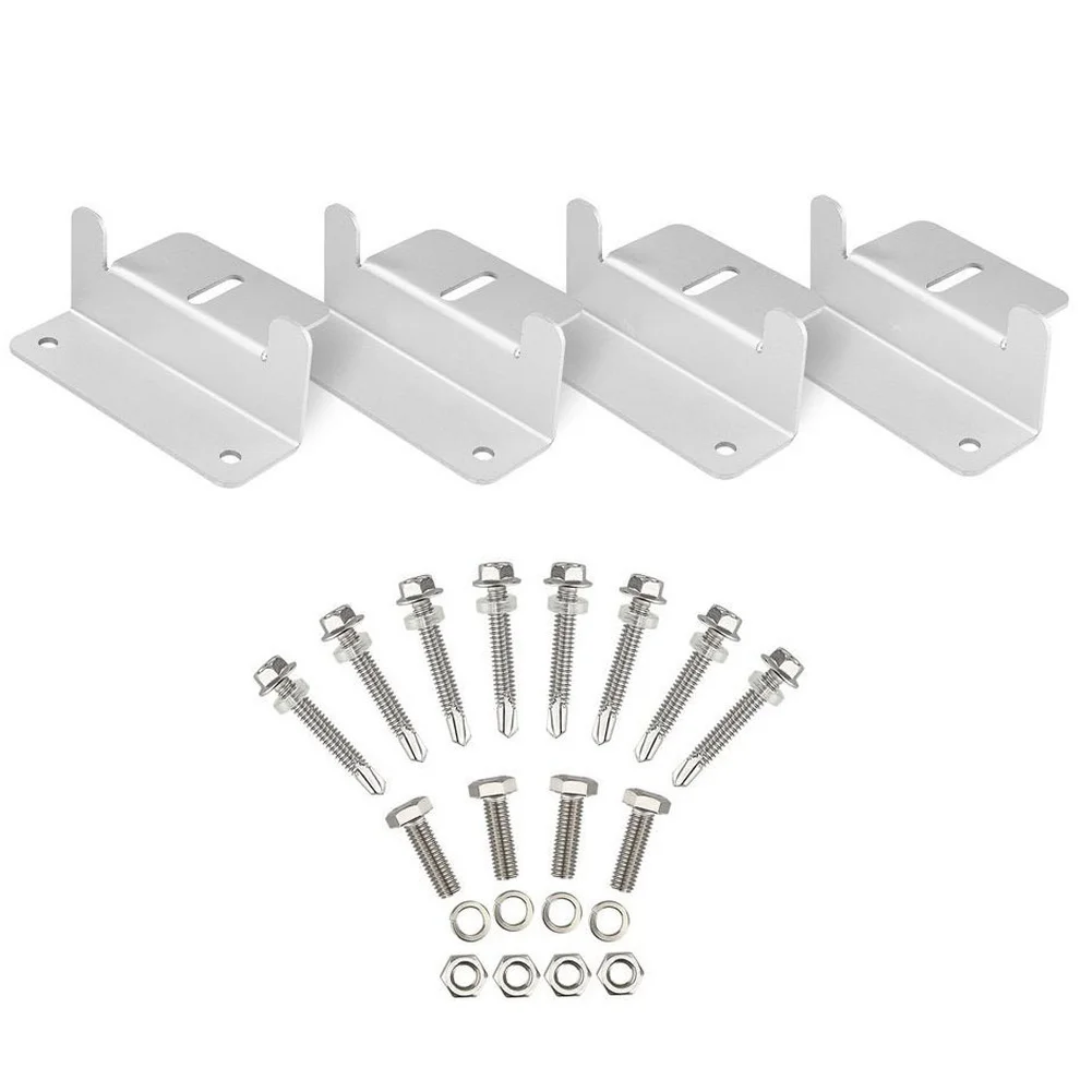 4/8x هيكل التركيب الضوئي لوحة طاقة شمسية تصاعد بين قوسين Z نوع سبائك الألومنيوم ل RV يخت قارب البحرية مانعة لتسرب الماء #5