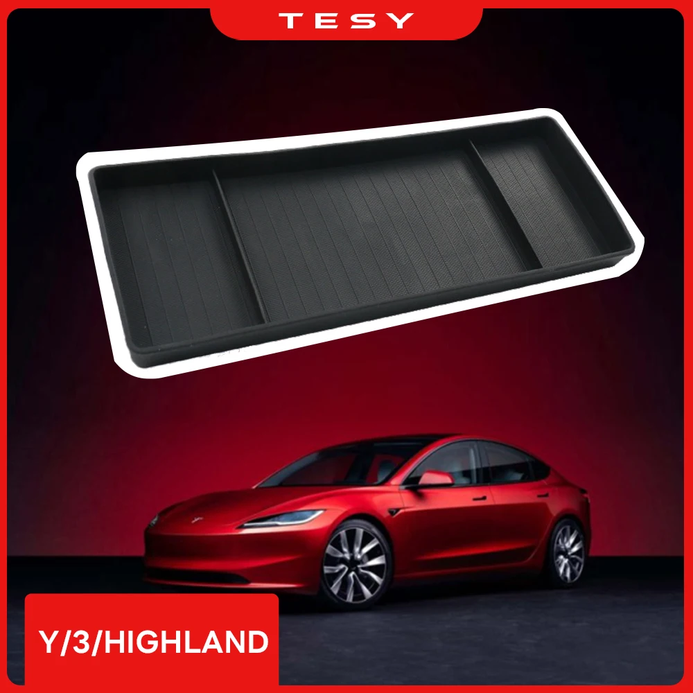 For Tesla New Model 3 Highland 2024 Rear Screen Storage box Dashboard bracket Tissue Box Tray ECT Panel