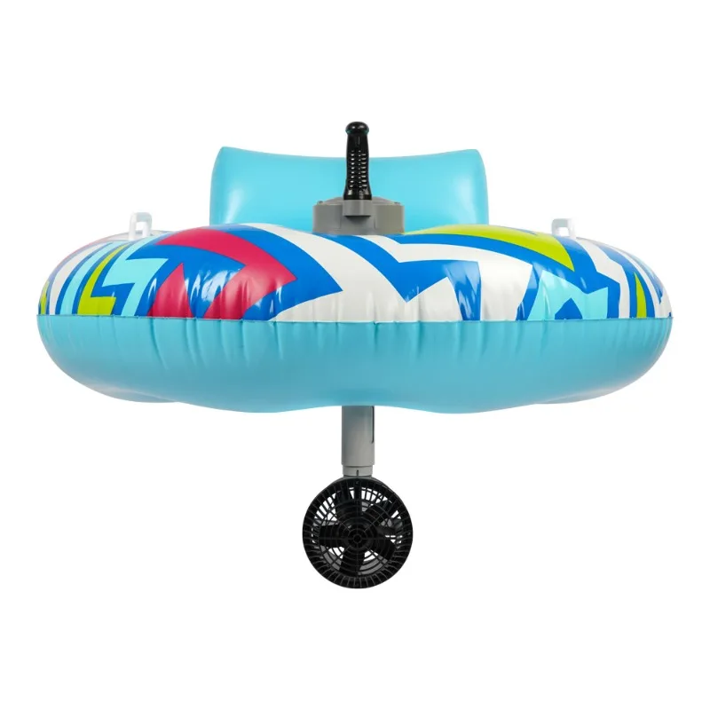 Inflatable recliner motor pushes electric motorboat water floating swimming ring
