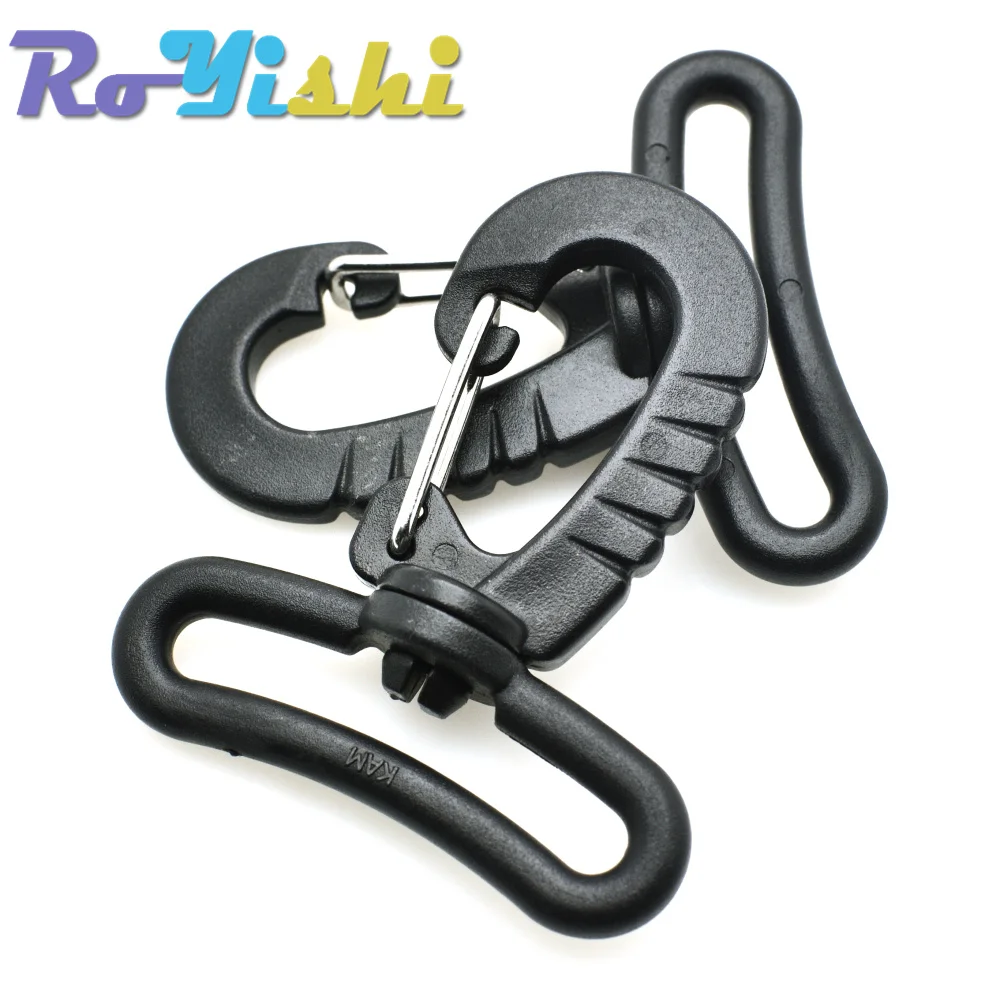 Plastic Swivel Snap Hook for Keychain Backpack Buckle Belt Strap Black