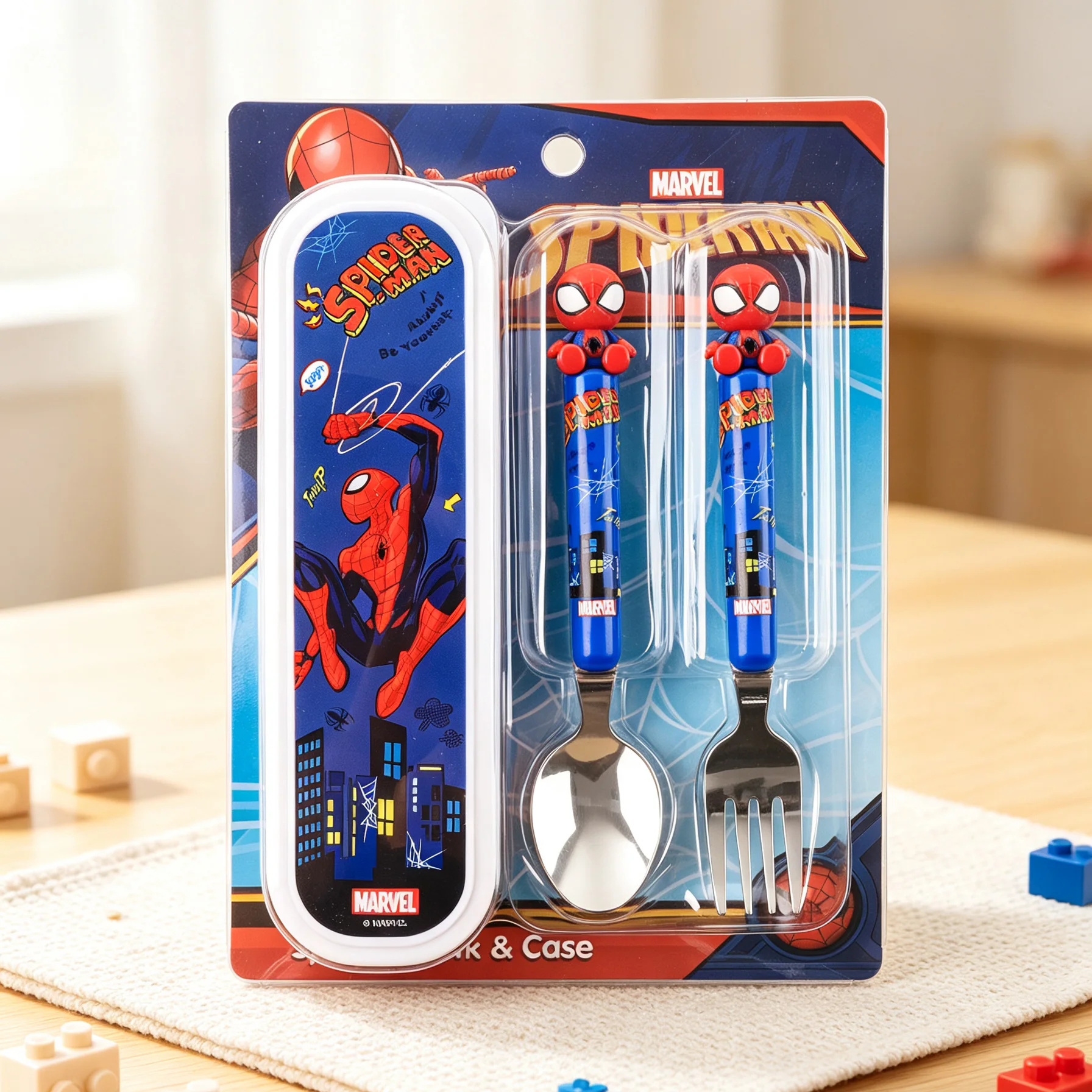 Spider-Man Cutlery Set Spoon Fork Tableware Stainless Steel Dining Utensils Character Gift for Fans Birthday Holiday image 3
