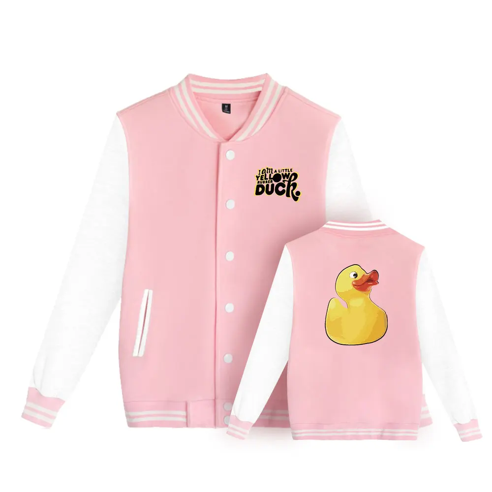 This Autumn and Winter New Cute Duck Print Sports Style Baseball Uniform Casual and Comfortable Men's Top