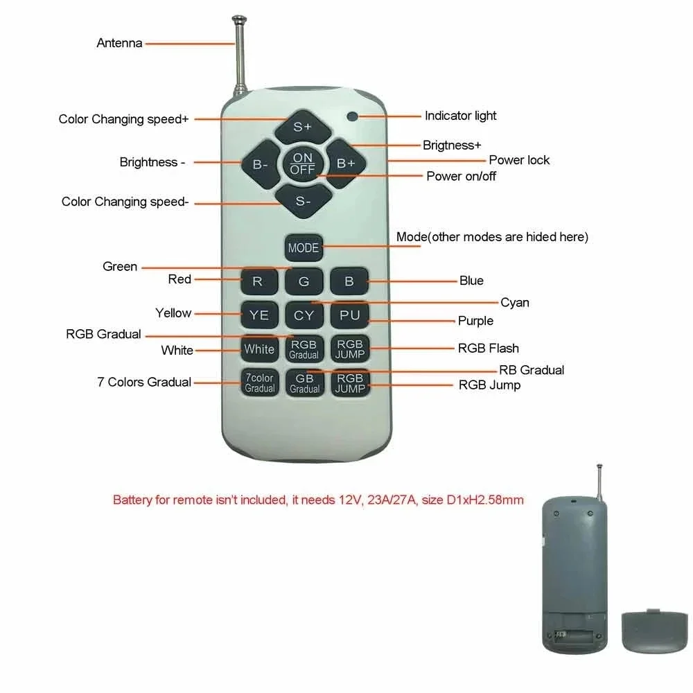 40W LED Piscina Luce Par56 LED Impermeabile Ip68 Lampada Subacquea 36W RGB + Telecomando Stagno Lights12V Piscina Faretto