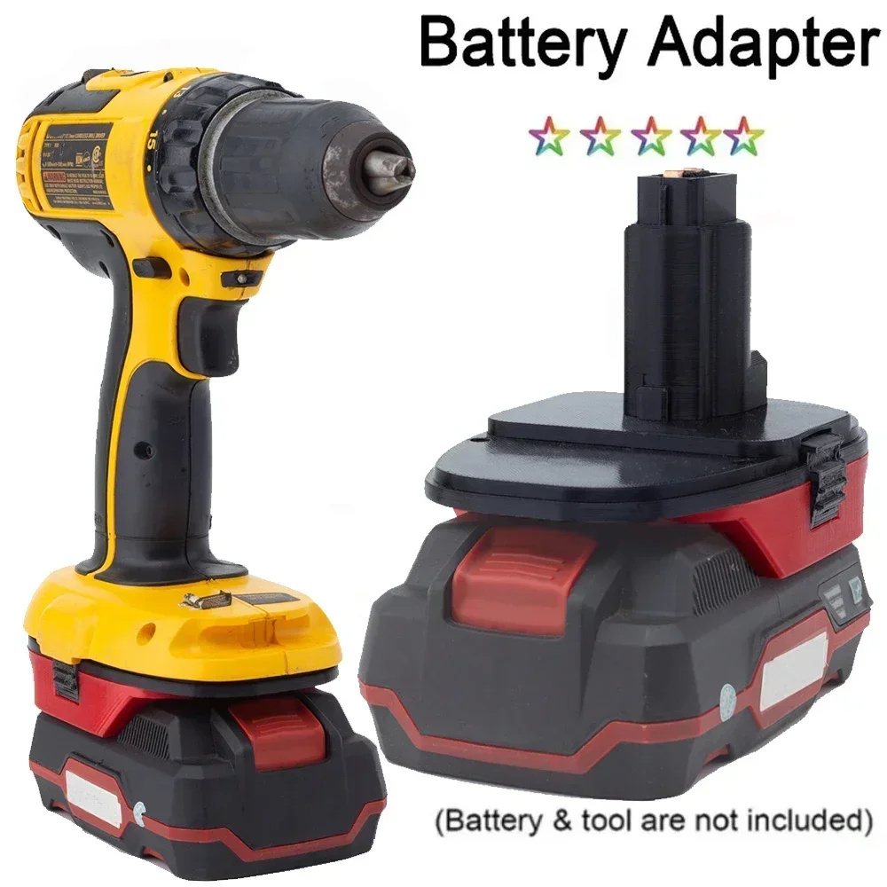 adaptador para lidl parkside x20v equipe li ion para dewalt substituir para dewalt 18v xrp ni cd ni mh bateria sem bateria 01