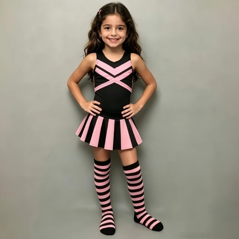 Calcetines hasta la rodilla de algodón para niños y niñas, medias con rayas de cebra de colores, payaso de tubo largo, dopamina, navidad