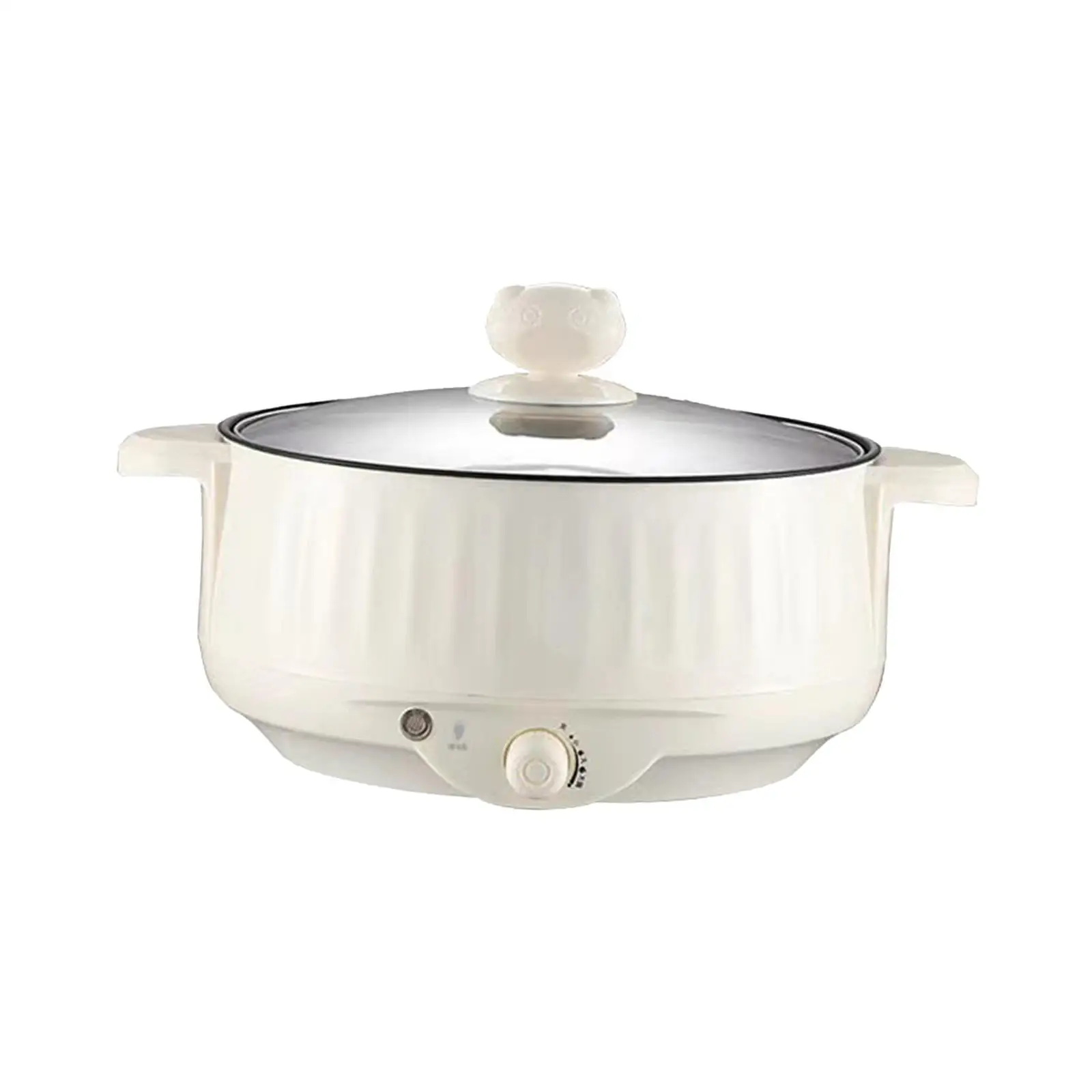 ทําอาหารไฟฟ้าหม้อ Nonstick 1.7L สแตนเลสสตีลมัลติฟังก์ชั่น 3 เกียร์กระทะไฟฟ้าสําหรับก๋วยเตี๋ยว Ramen โจ๊กไข่