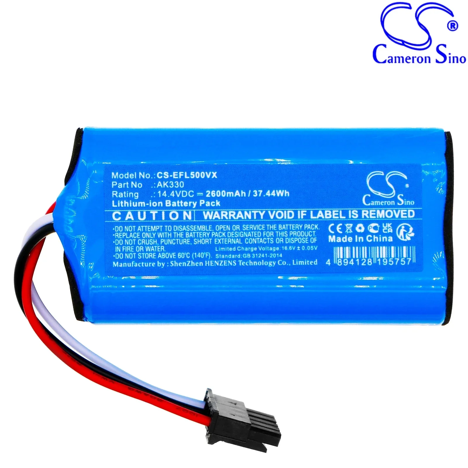 Cameron Sino 14.4V 2600mAh/3350mAh Replacement Vacuum Battery for Lydsto R1 Edge, for Eufy G50 Hybrid T2212 Clean L50 L60 T2265