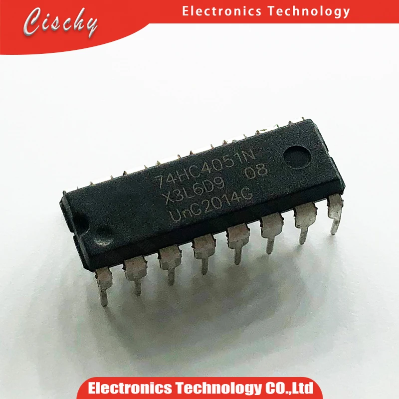 10pcs/lot SN74HC4051N 74HC4051N 74HC4051 DIP-16 In Stock