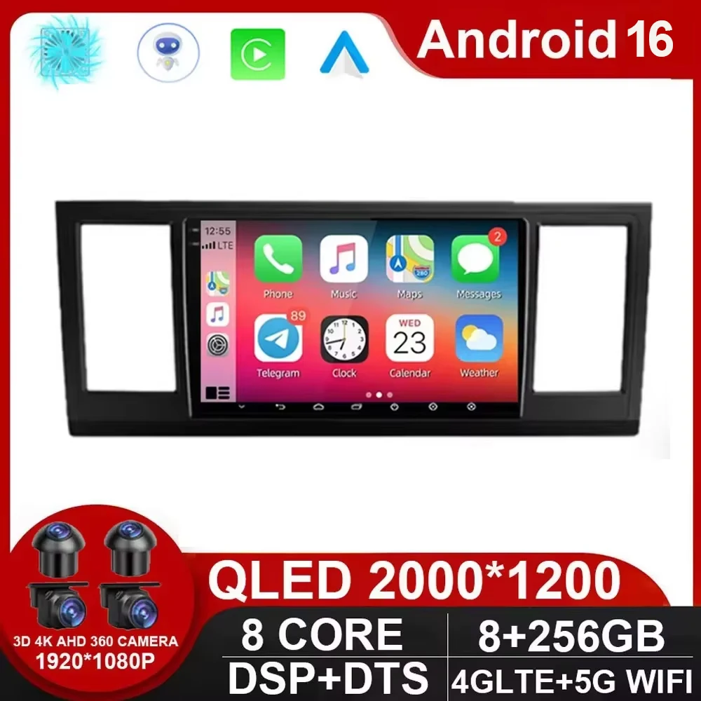 Android 16 Car Radio For VW Volkswagen Caravelle 6 T6 2015 - 2020 Multimedia Video Player Auto Carplay Navigation GPS WIFI QLED