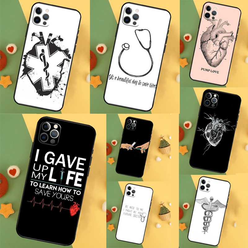 Doctor Nurse Medical Medicine Health Phone Case For iPhone 14 16 15 12 11 13 Pro Max X XR XS Max 7 8 Plus 12 13 Mini Cover Coque