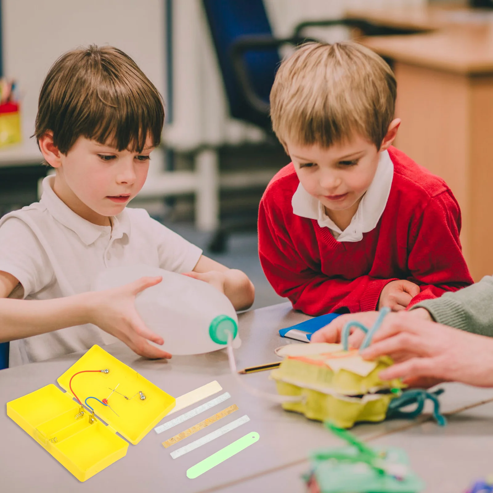 Circuiti Esperimento conduttivo Materiale Attrezzatura per l'insegnamento della fisica Studente di strumenti in plastica