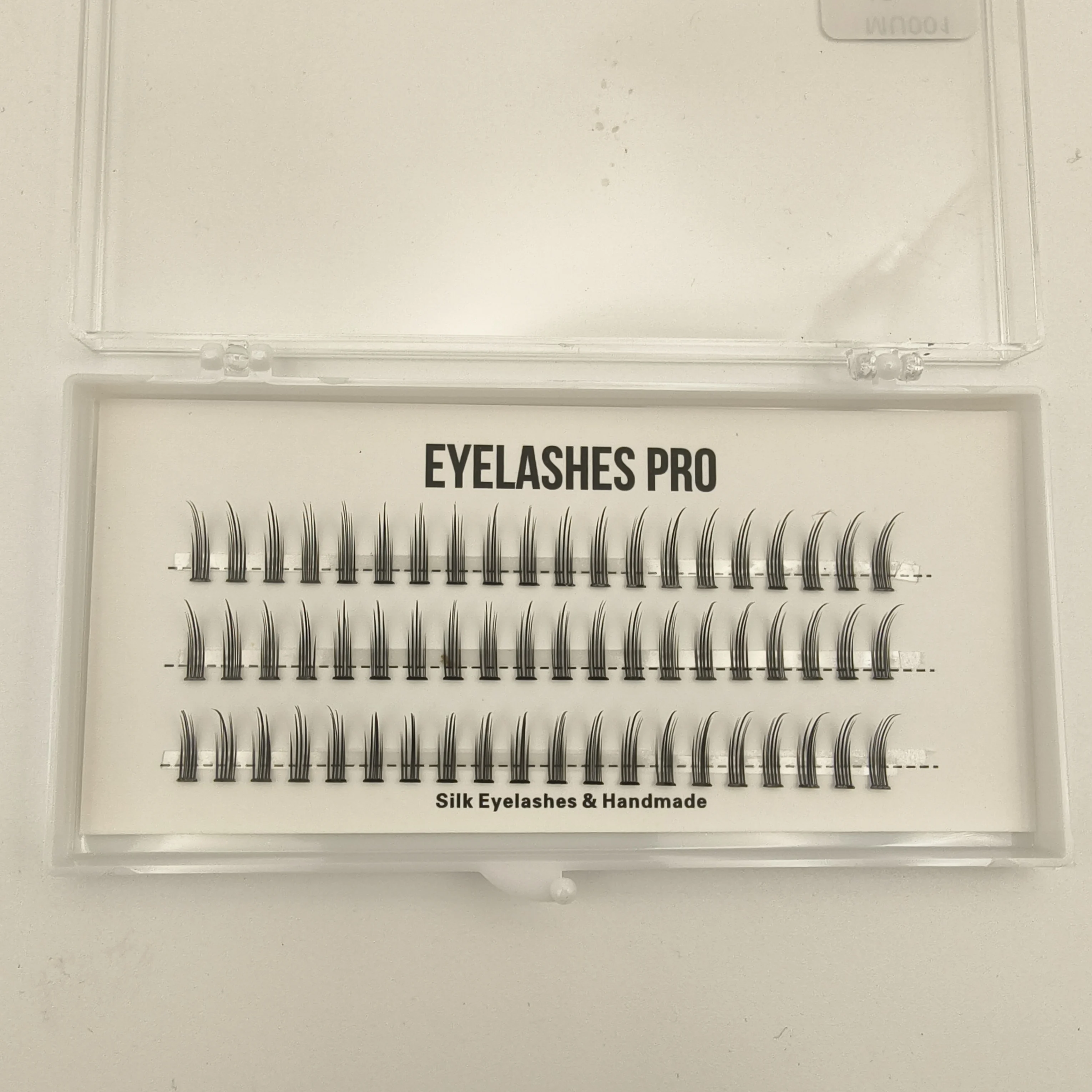 MU001 DIY Hand Made Eyelash Extension Segmented Flase Lashes Dramatic Lash Bundles Soft Ribbon Strip Eyelashes Makeup Lash