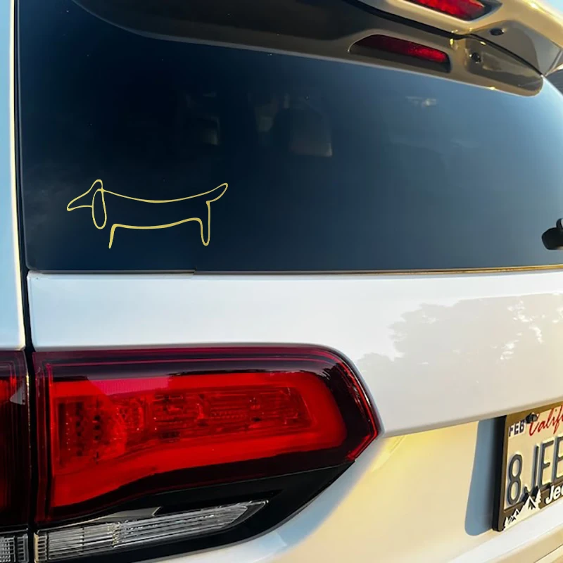 Dachshund Weiner Dog Vinyl Sticker Picasso Art Love Decals For Car Window Laptop Decoration