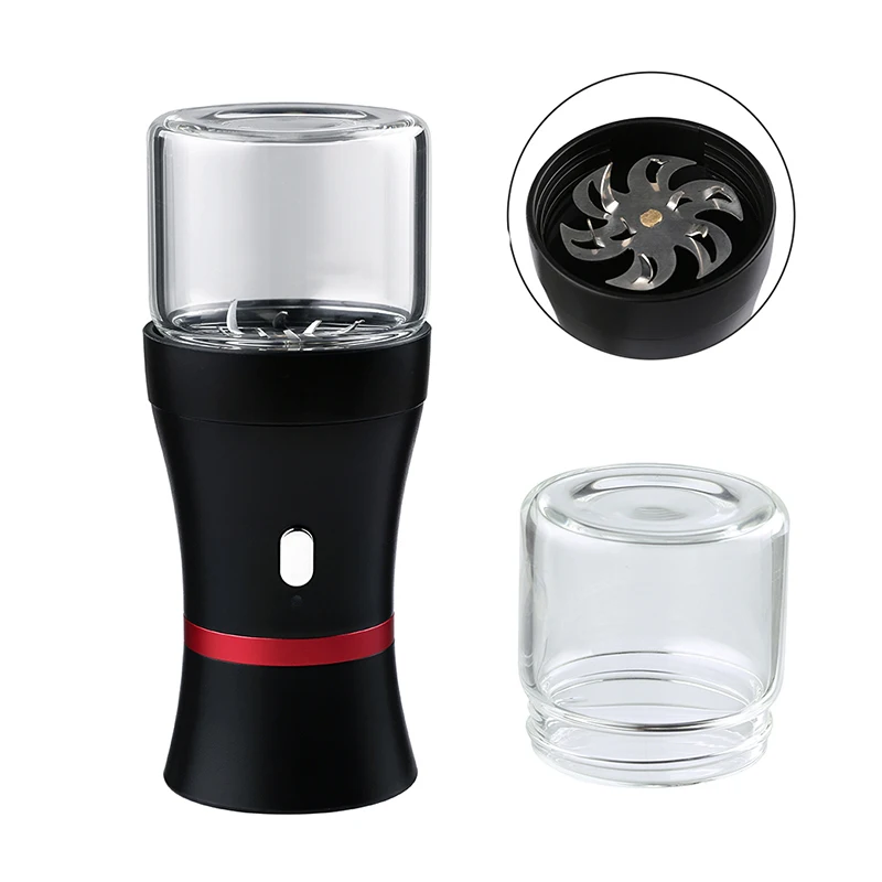 Electric Powerful Tobacco Grinder Mutifunction Herb Spice Smoke Grass Crusher with Safety Lock Kitchen Mills Smoking Accessories