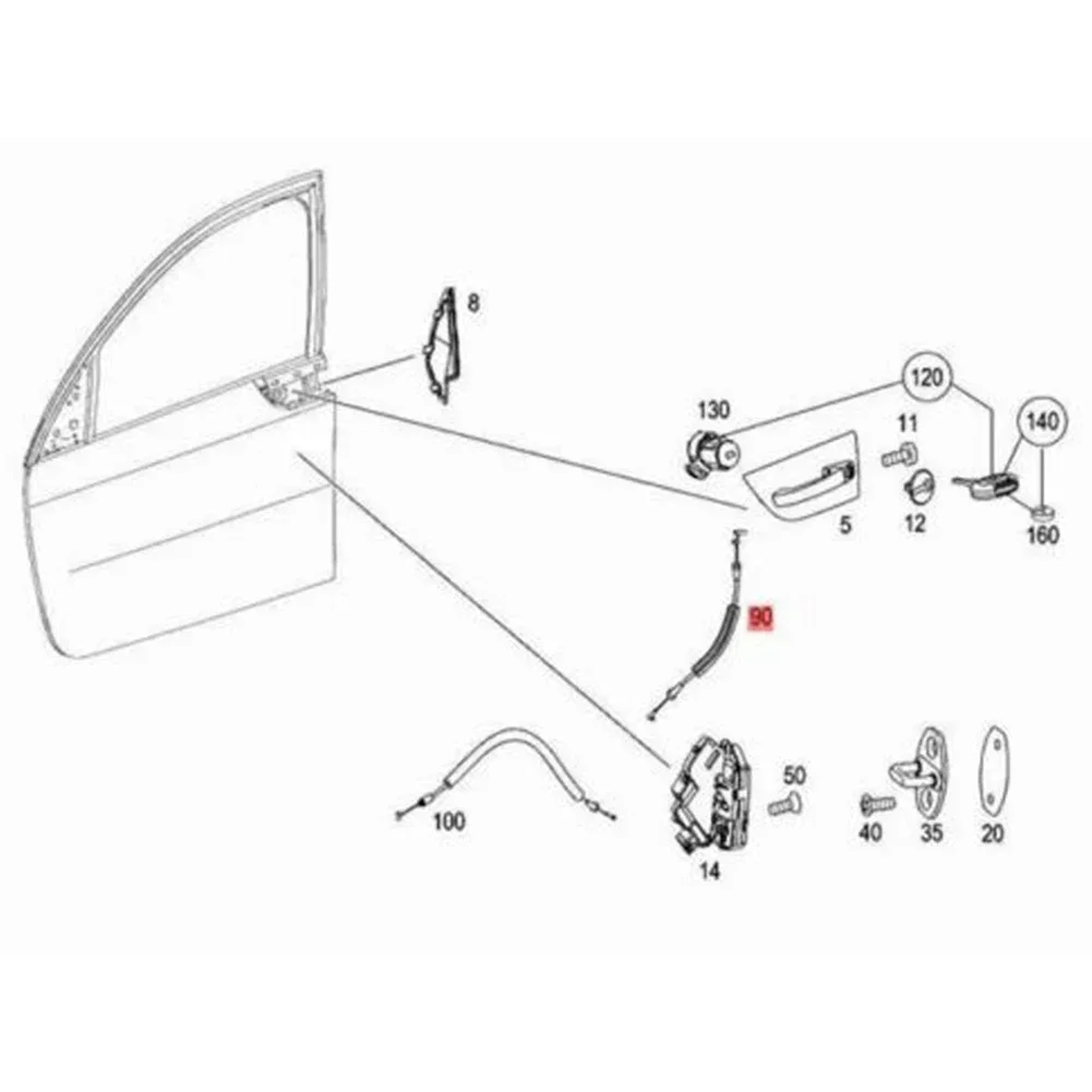 Para carro forfour (454) cabo de maçaneta da porta externa dianteira A 4547230169 4547230169   Para Quatro 1a Geração 2004-2006