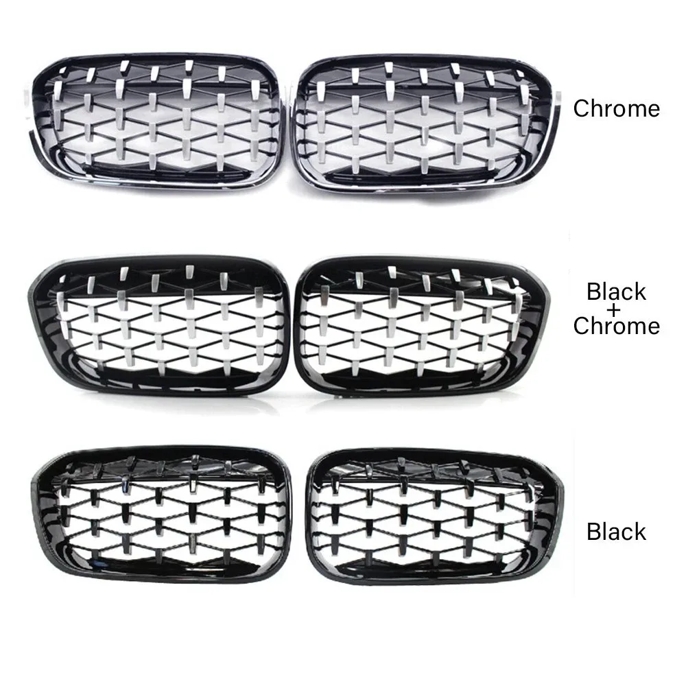 

Front Bumper Racing Radiator Mesh Grill For BMW 1 Series F20 F21 Facelift 2015-2019 Year Chrome Black Silver Carbon Print
