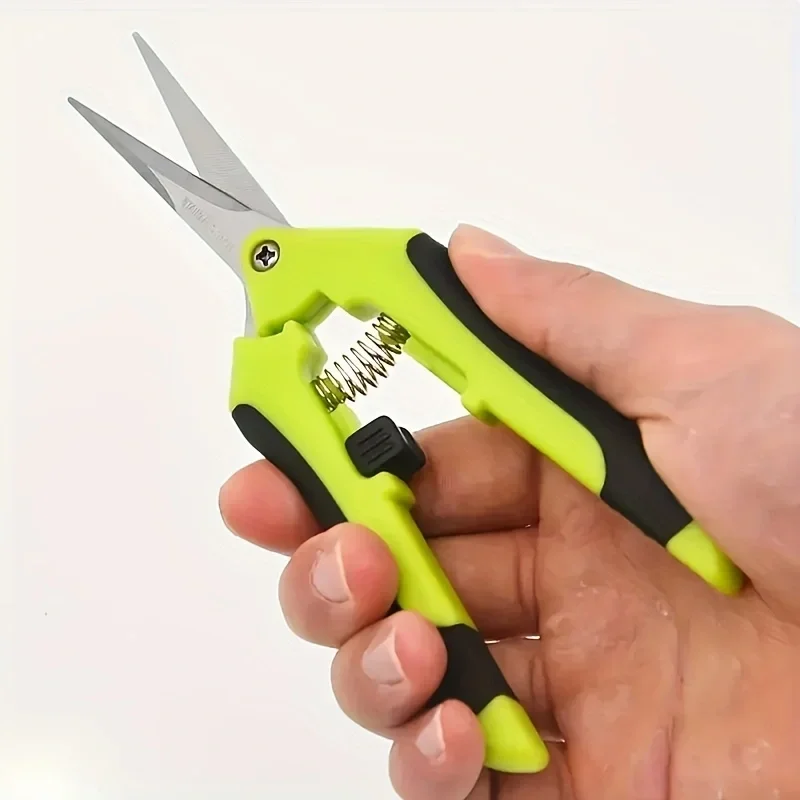 Stainless Steel Garden Pruning Scissors Straight Head Flower Fruit Grape Pruning Shears Sharp Durable Gardening Pruning Tool