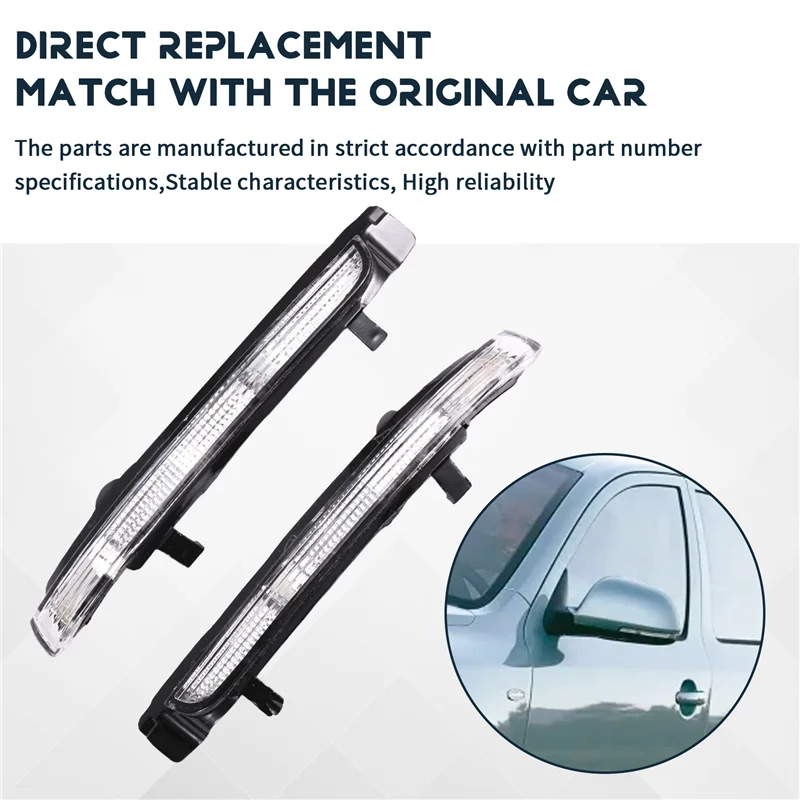 سيارة مرآة الرؤية الخلفية بدوره إشارة وامض مؤشرات LED 1 زوج لسكودا اوكتافيا سوبيرب 2009-2013 3T0949101 ، 3T0949102