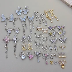 5 PCS Nail art jewelry zircon butterfly valley series half butterfly tassel love nail luxury jewelry high color shinning
