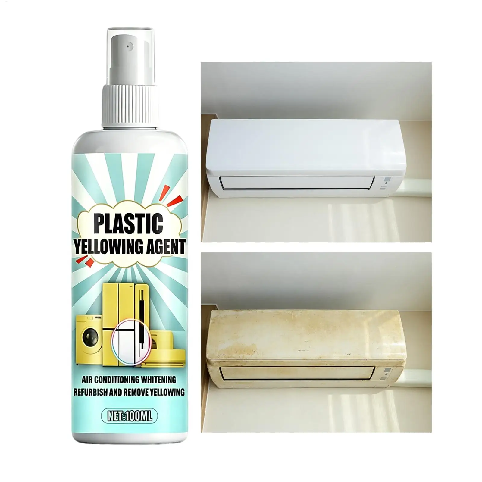 Plastic Remove Yellowing Cleaning Agent Air Conditioning Washing Machine Renovation Anti Oxidation Appliance Remove Yellow 100ml