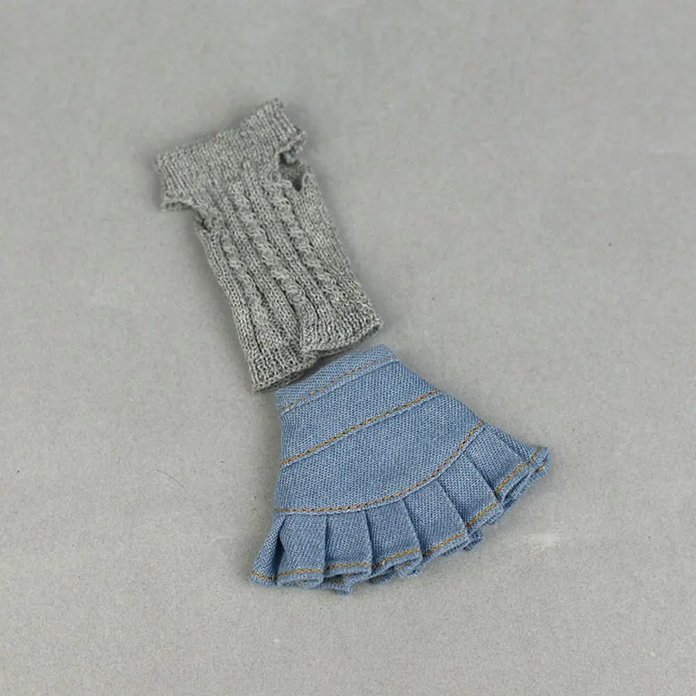 Fashion Modern Style Doll Clothes Sweater Jeans Doll Outfit Tops Exquisite Wool Doll Skirt Dress Azone Licca