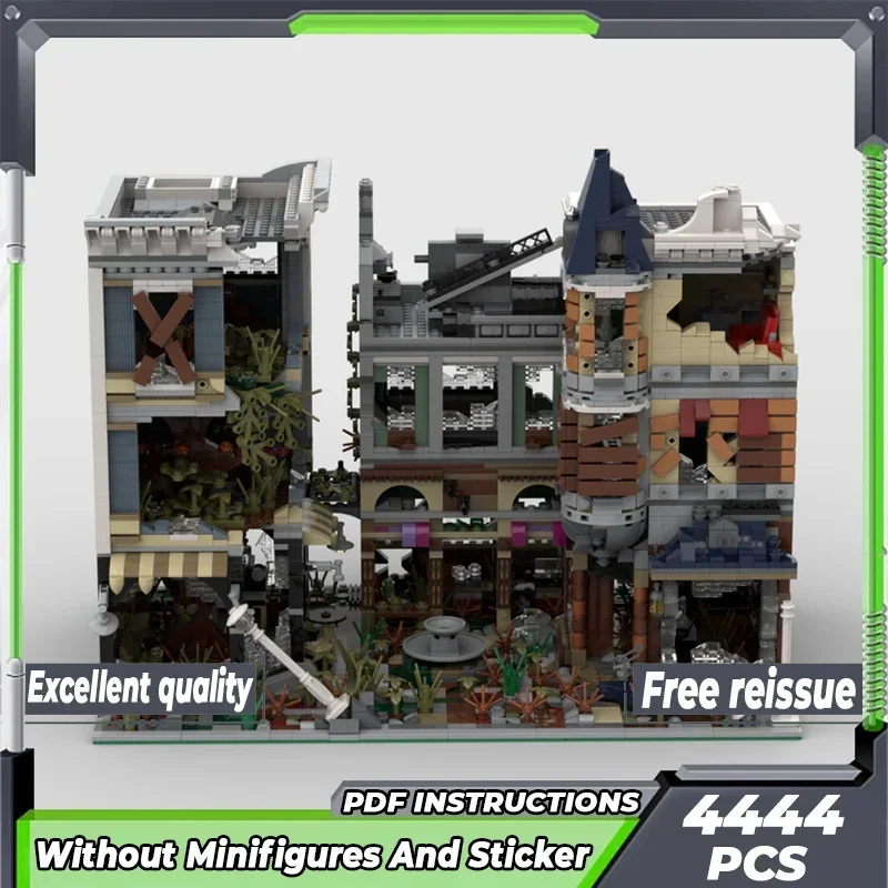 City Street View Model Moc Building Bricks Square Apocalypse Technology Modular Blocks Gifts Christmas Toys DIY Sets Assembly