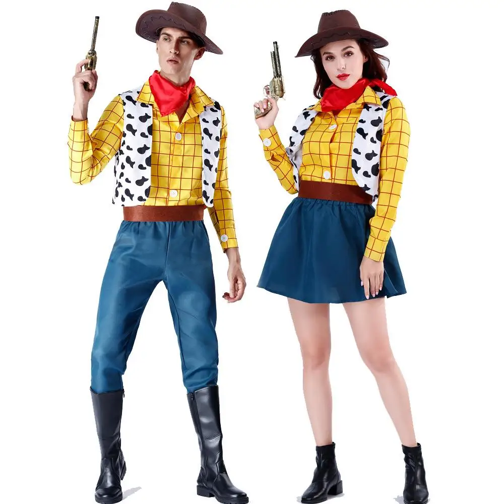 Dixie Woody Western Cowboy Couple Dr Men's And Women's Faionable Stage Costume Traditional Chinese Ethnic Clothing