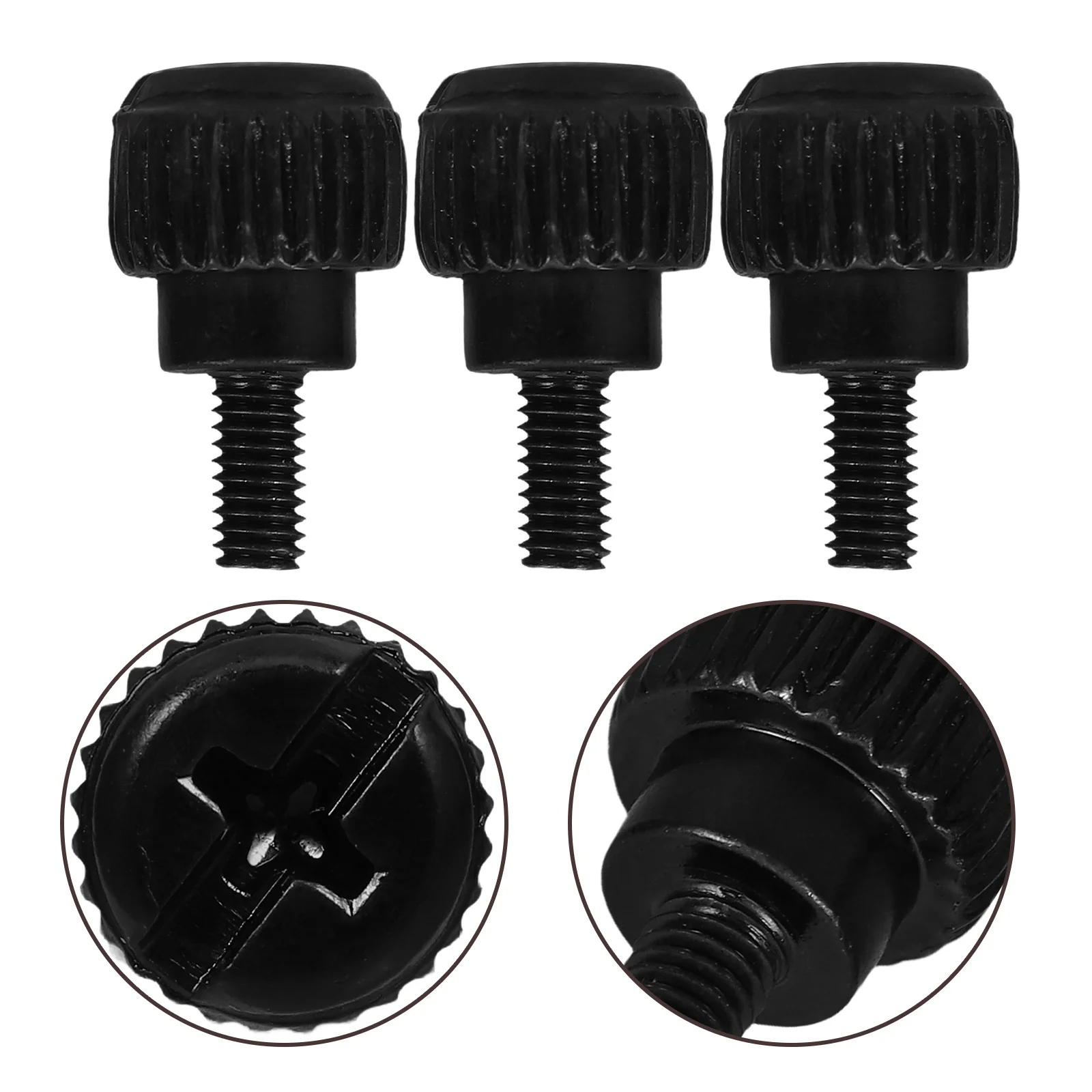 

24Pcs Pc Thumb Screws Black Iron 6-32 Thread Easy Hand-Tightening for Computer Case Power Supply Maintenance Accessories