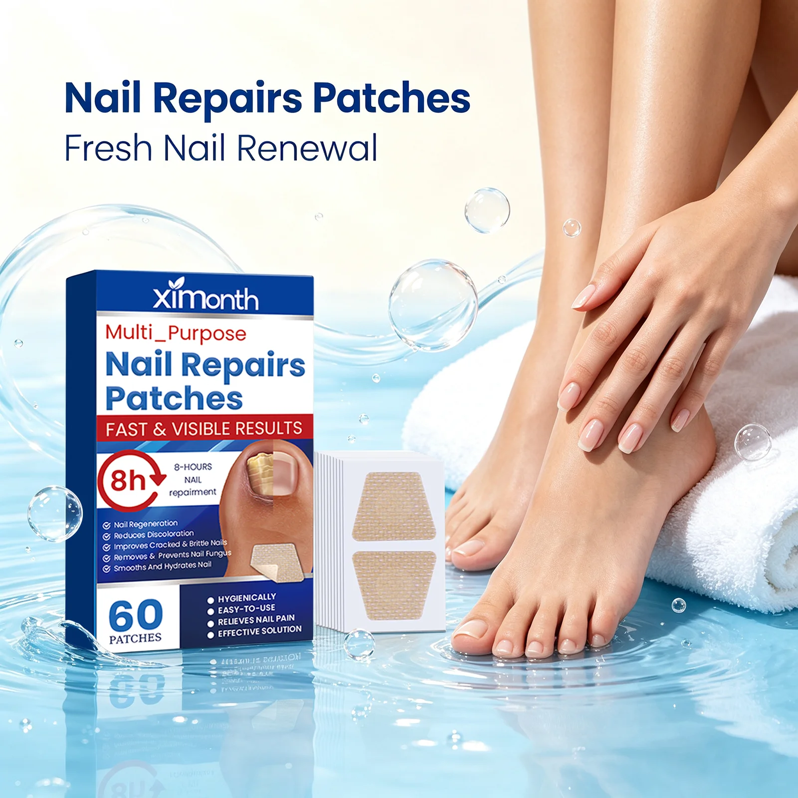 Toenail Fungus Patch Waterproof Painless Nail Ingrown Correction Improve Dull Nail Repair Cracked Nail Nail Surface Barrier Care
