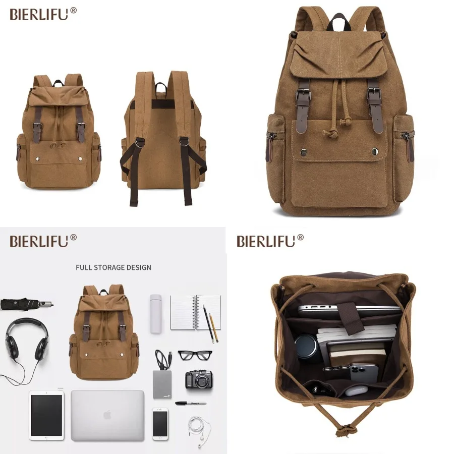 

【New style】Preppy style large-capacity retro computer backpack men's business wear-resistant waterproof backpack travel casual