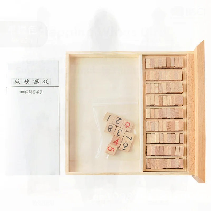 Houten Sudoku 9x9 Spel Schaakbord Educatief Bordspel voor Basisschoolkinderen Logisch Denkspeelgoed