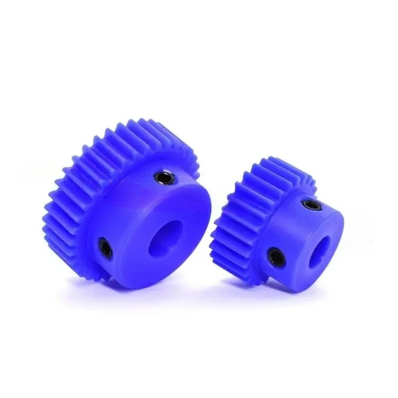 Ingranaggio motore ingranaggio in nylon blu 1Mod con passo 15 - 60 denti Foro ingranaggio cilindrico in plastica 5 6 7 8 10 12 mm