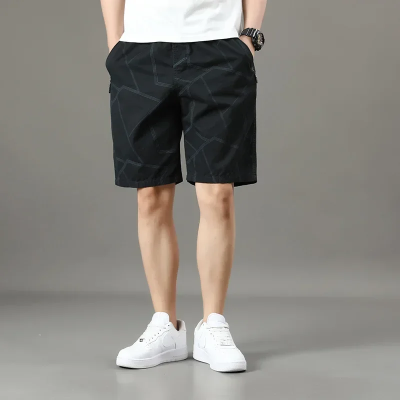 Pantalon Sexy à entrejambe ouvert pour hommes, fermeture éclair cachée, poches sans entrejambe pour l'extérieur, demi-pantalon respirant, ceinture élastique