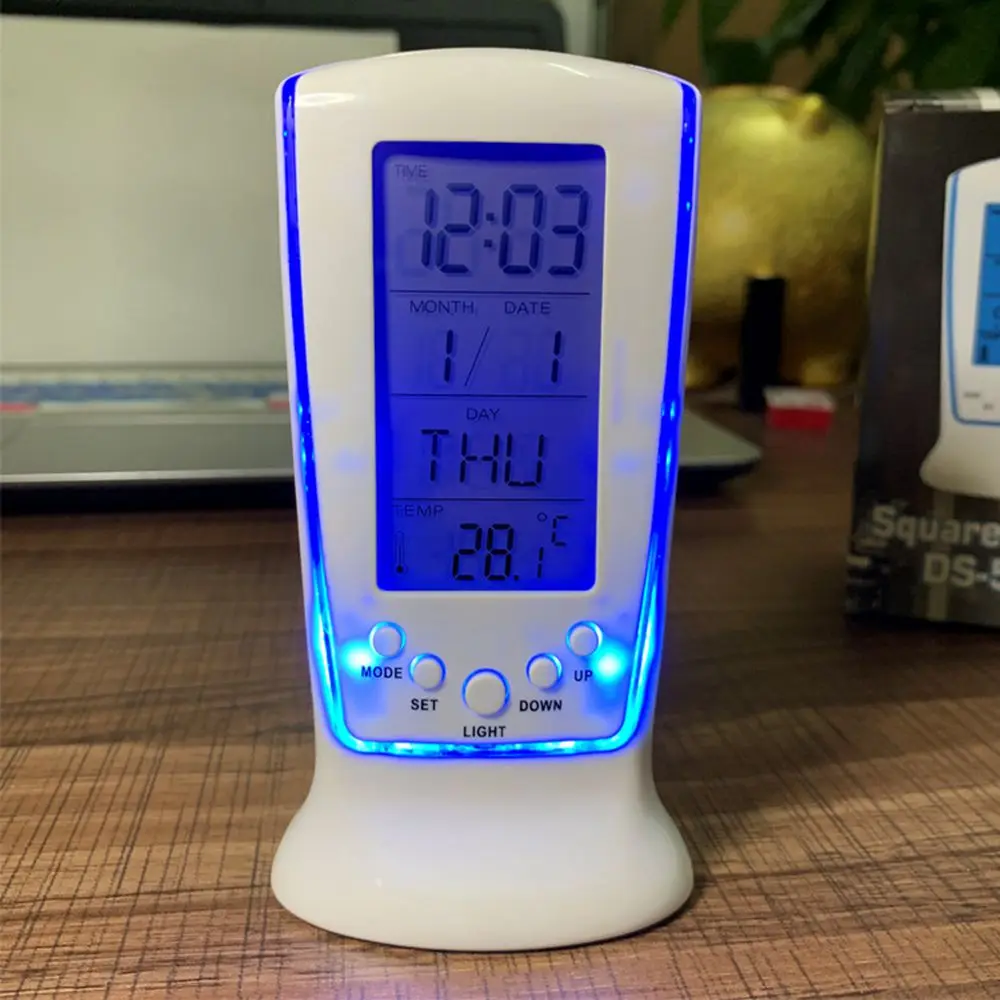 Mini LED Luminous Music Alarm Clock with Birthday Reminder for Living Room and Bedroom