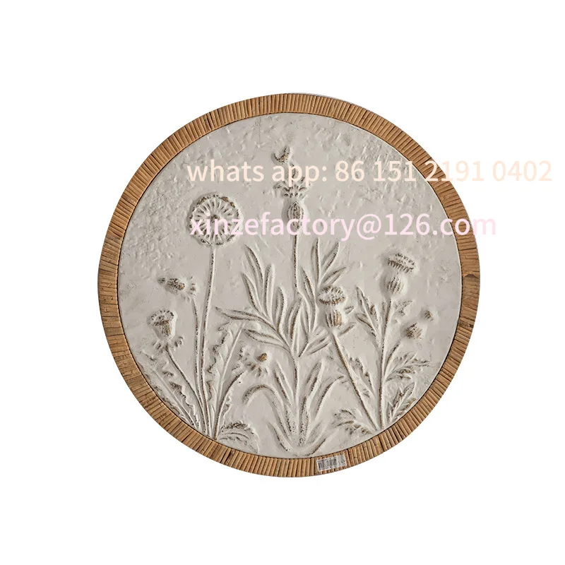 Customizable American Retro Relief Wall Hanging, Creative Round Wrought Iron Wall Decoration, Hotel Bedroom Wall Hanging Factory