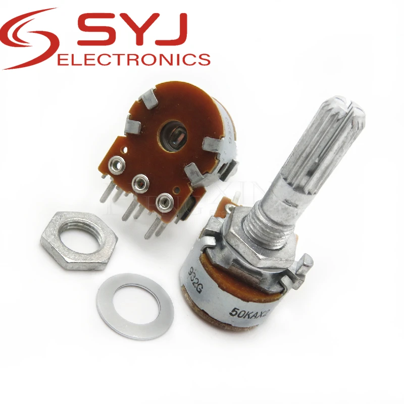 1pcs/lot Promotion Japan For ALPS 16 type double volume potentiometer A50K A100K 25MM flowers Alps In Stock