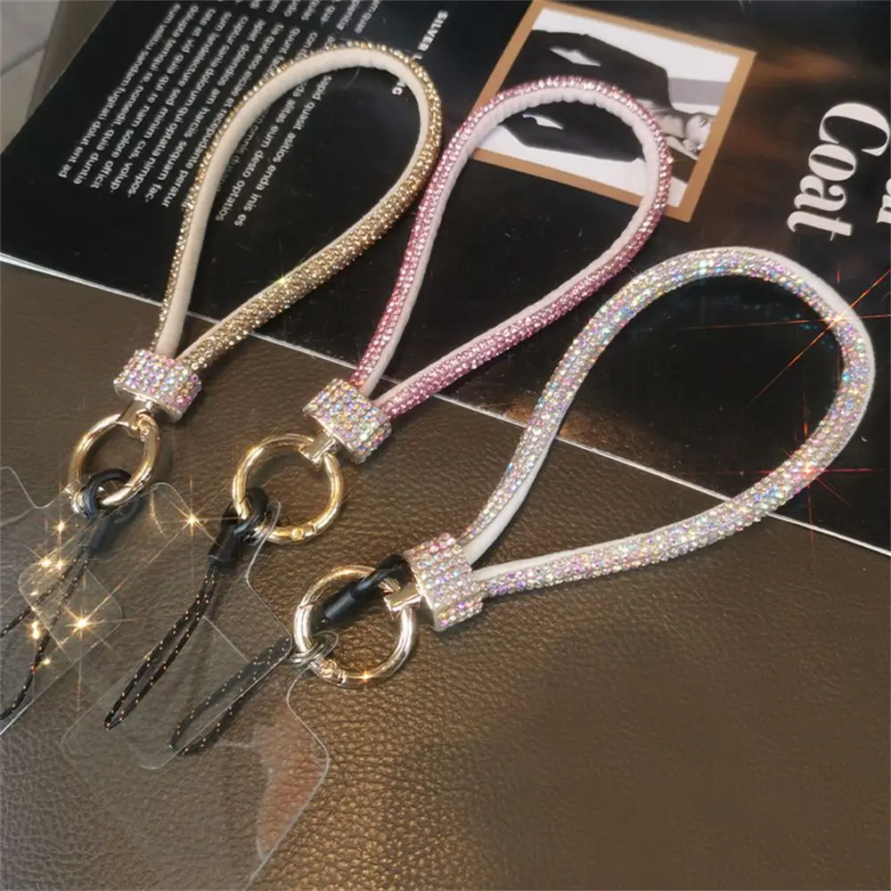 

Rhinestone Mobile Phone Lanyard Bling Bling Hanging Rope Phone Wrist Strap Handheld Luxury Diamond Lanyard Phone Pendant