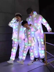 Led Lights Colorful Luminous Clothes Flash Clothes Men And Women Suits Bar Stage Flash Cool Bundy Clothing