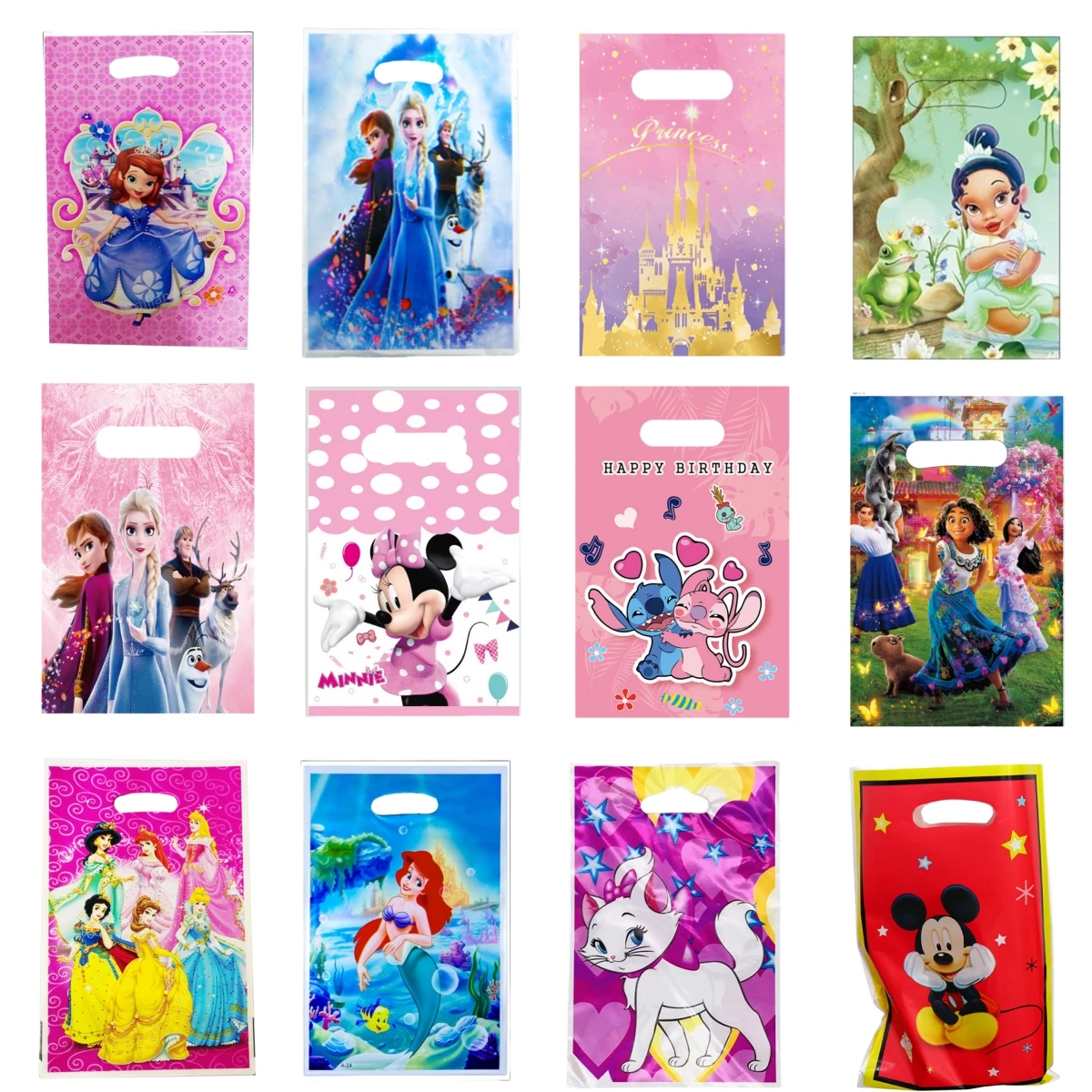 10/20/30pcs Frozen Gift Bag Birthday Party Decoration Minnie Princess Mermaid Unicorn Goodie Bags Baby Shower Kid Party Supplies