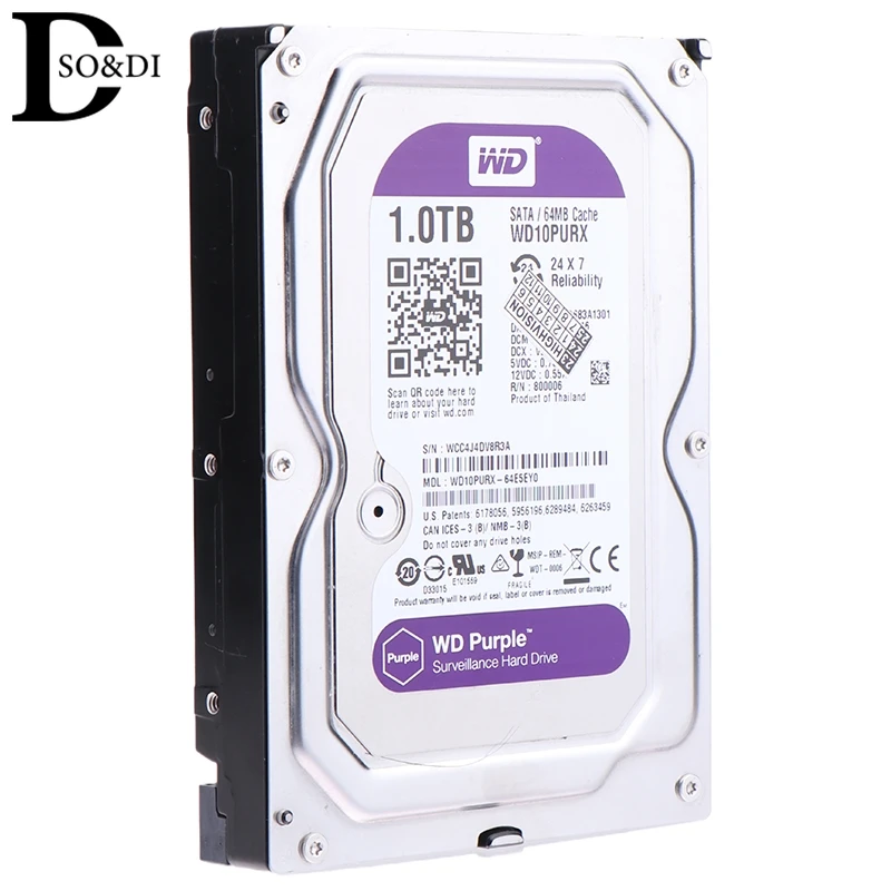 

1TB Surveillance Internal Hard Drive Disk 3.5" 64M Cache SATA III 6Gb/s 1TB HDD HD Harddisk For CCTV DVR NVR