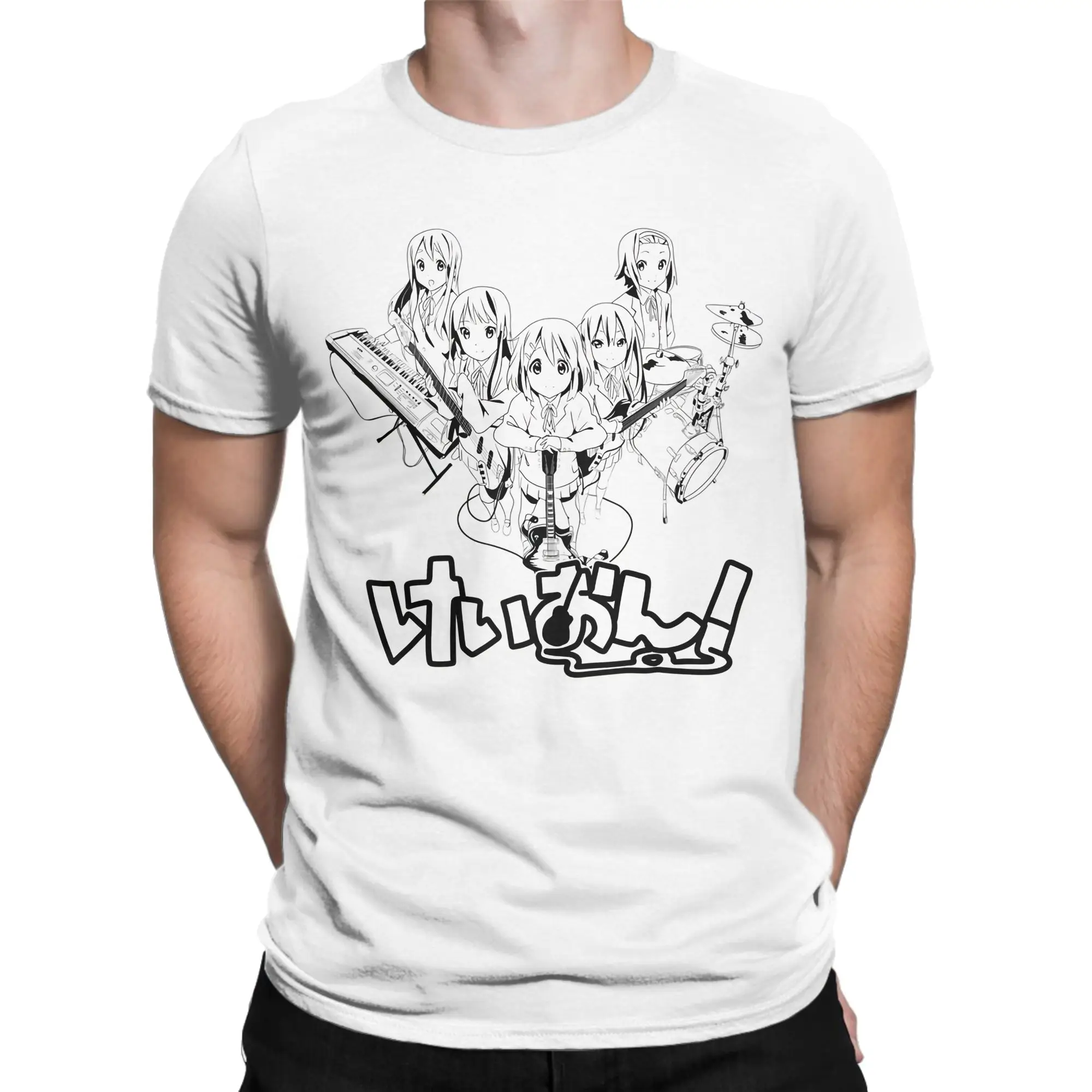 All Seasons K-On Houkago Tea Time T Shirt For Unisex  100% Cotton Tee Shirt Short Sleeve Clothes