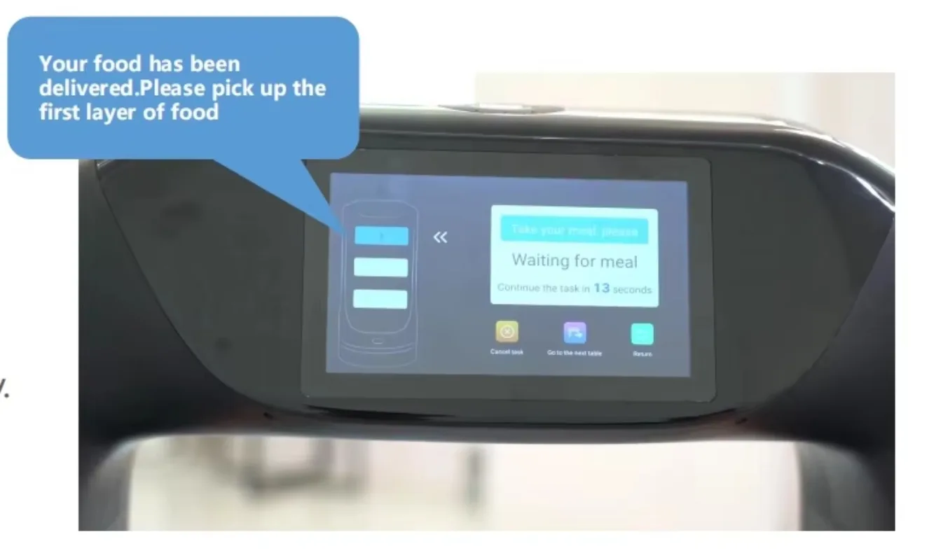 New Metal Delivery Robot for Home Use Hotel/Restaurant Robotic Automatic Charging 10kg Capacity Efficient Takeout Food