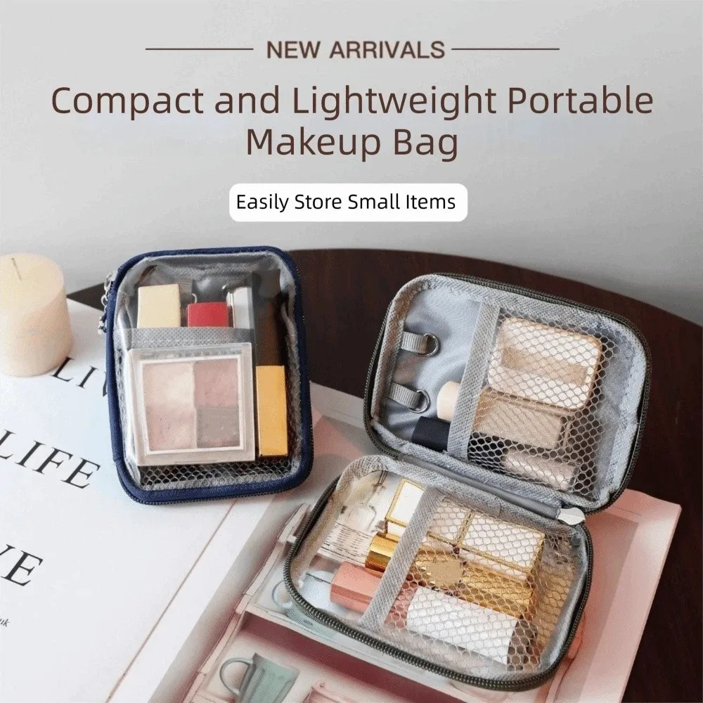 PVC Material Clear Storage Bag Zipper Hard Shell Waterproof Toiletry Bag Multi-functional Large Capacity Makeup Bag Organizer