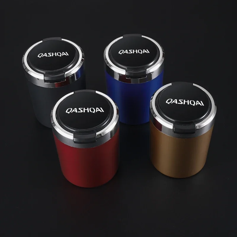 Portable car ashtray with LED light detachable car ashtray for NISSAN  QASHQAI  with logo accessories